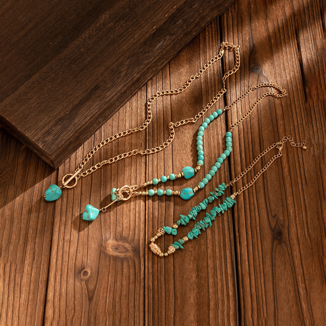Turquoise Layered Boho Necklace