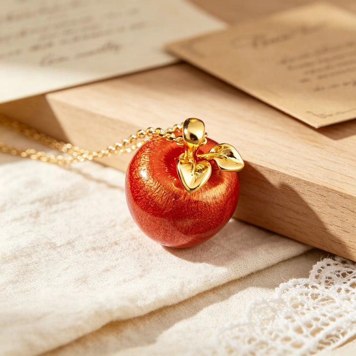 Vintage Apple Pendant Necklace
