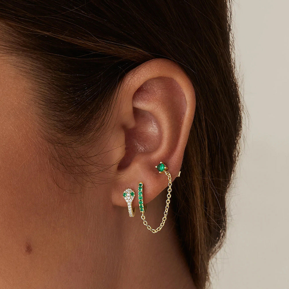 Chain Link Hoop Earrings
