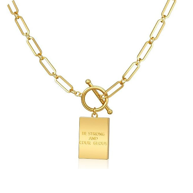 Cross Toggle Pendant Necklace