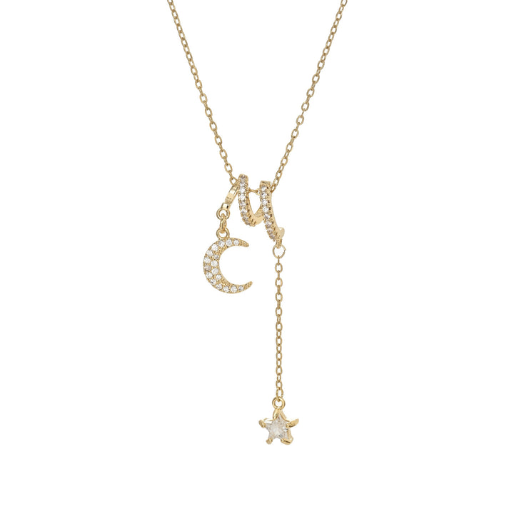 Celestial Moon Star Necklace