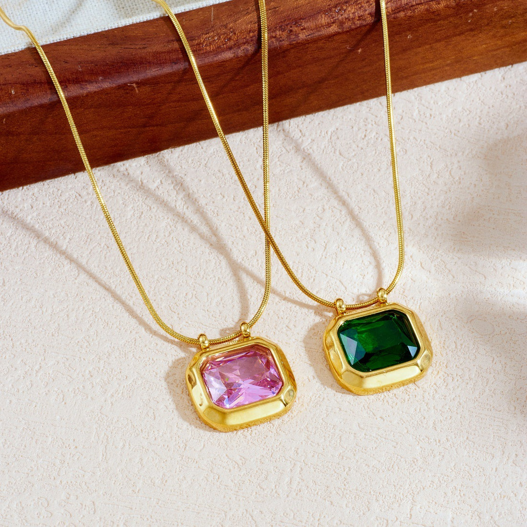 Classic Gemstone Pendant Necklace