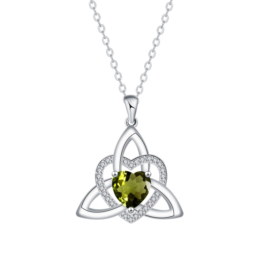 Celtic Heart Birthstone Necklace