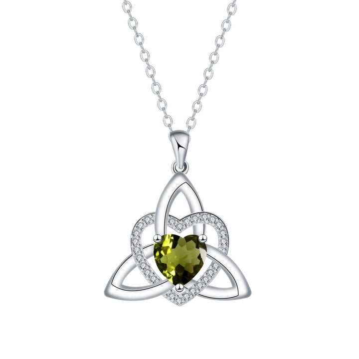 Celtic Heart Birthstone Necklace
