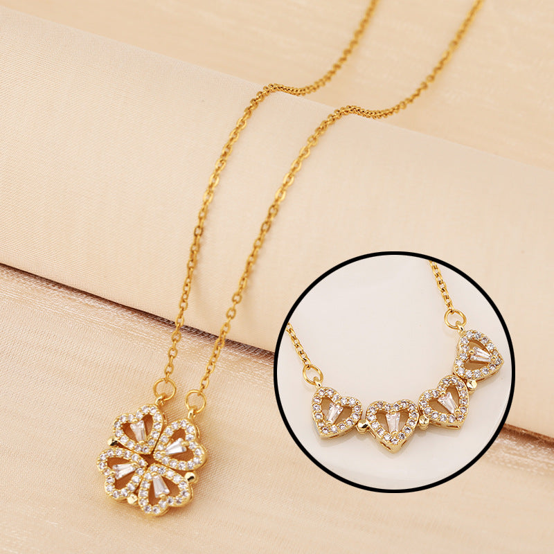 Transformable Four Heart Necklace