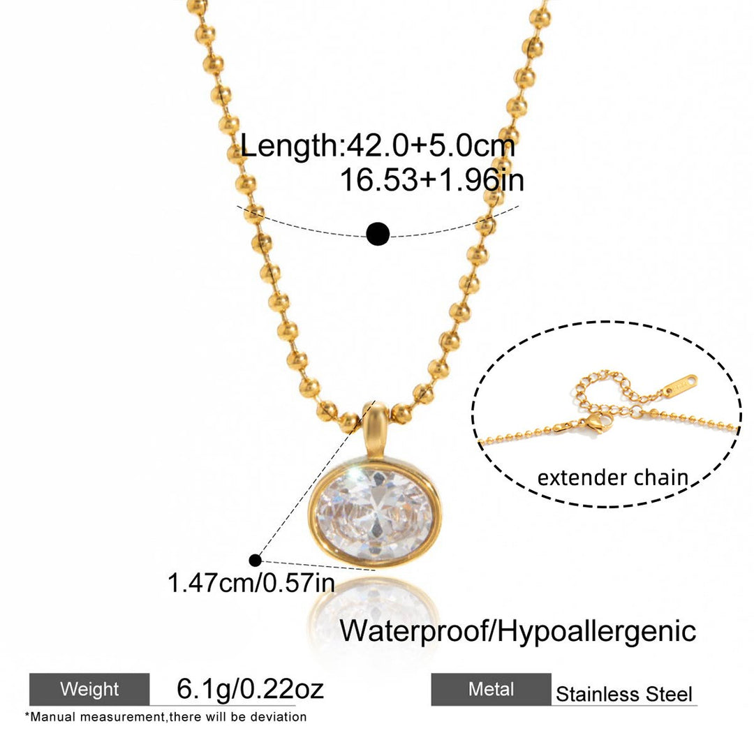 Luminous Bezel Pendant Necklace