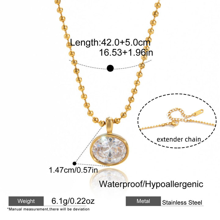 Luminous Bezel Pendant Necklace