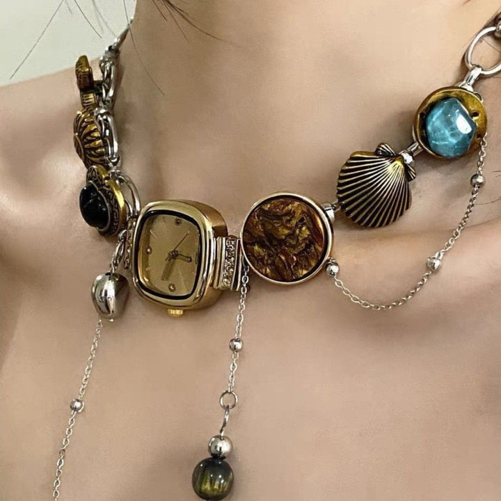 Vintage Charm Watch Necklace