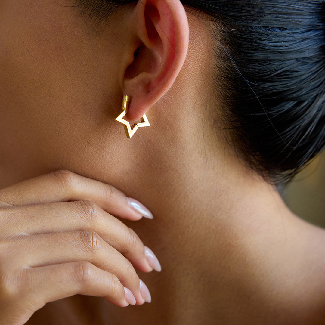 Heart &amp; Star Hoop Earrings