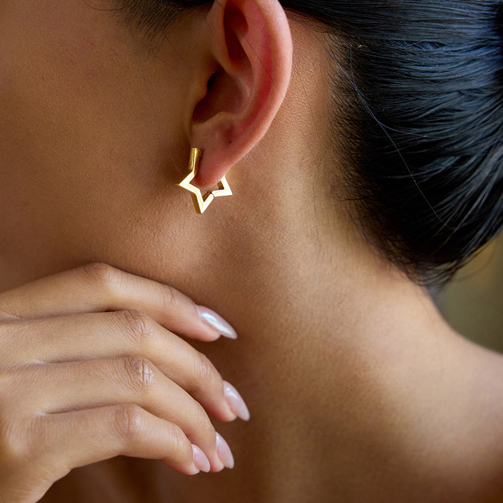 Heart &amp; Star Hoop Earrings
