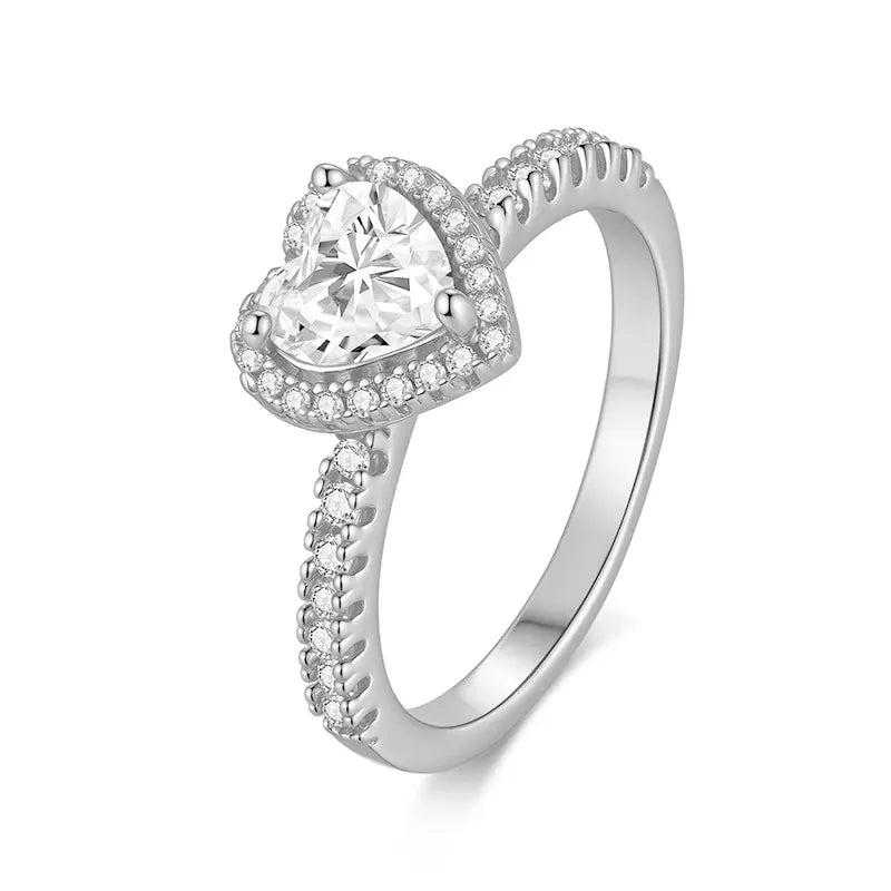 Heart Zircon Ring