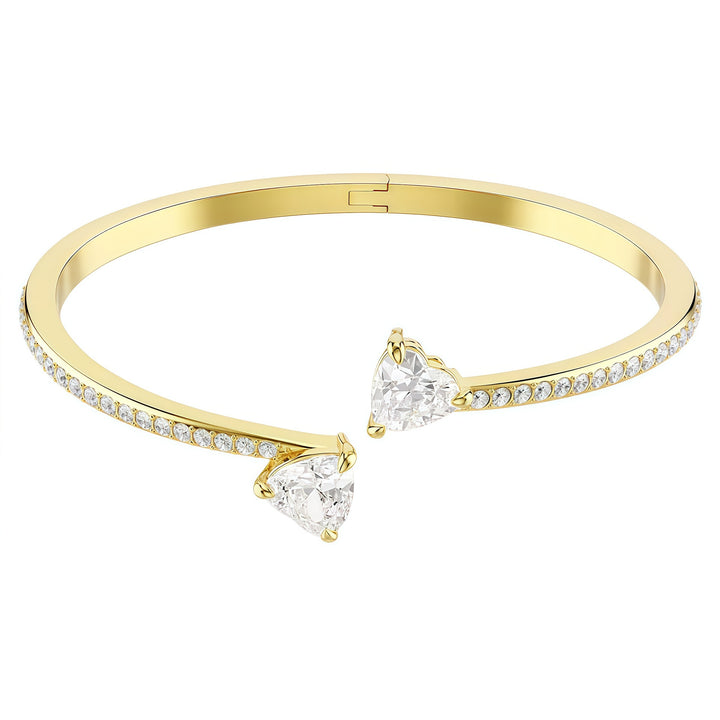 Heart Crystal Cuff Bracelet Set