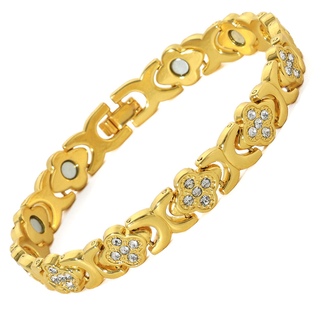 Four-Leaf Clover Zircon Bracelet