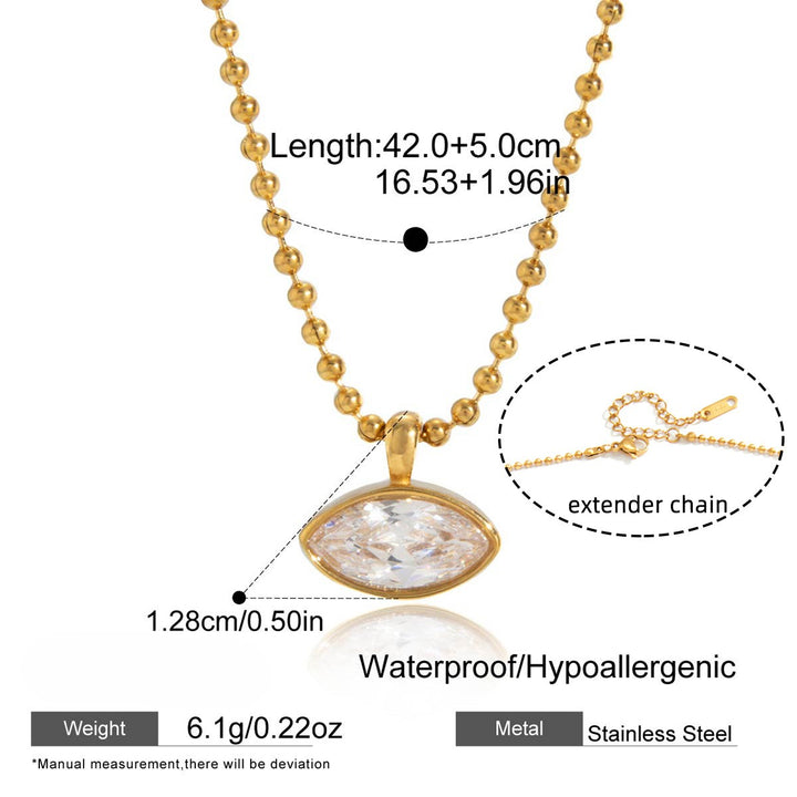 Luminous Bezel Pendant Necklace