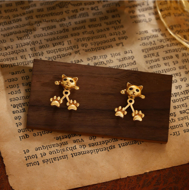 Cute Cat Paw Stud Earrings