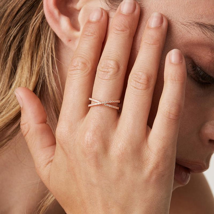 Crisscross Sparkle Ring
