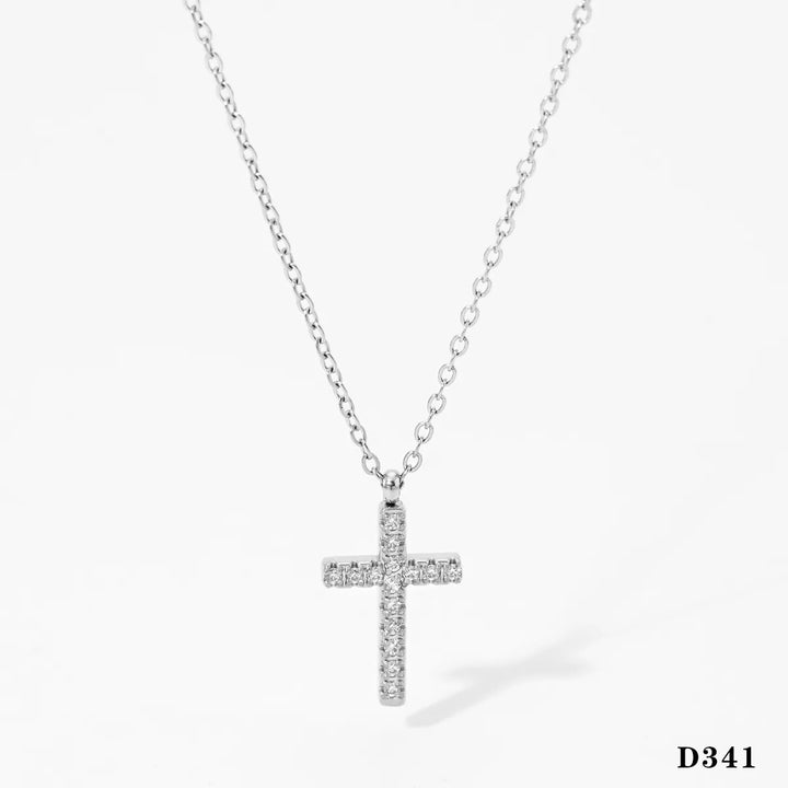 Cubic Zirconia Cross Necklace