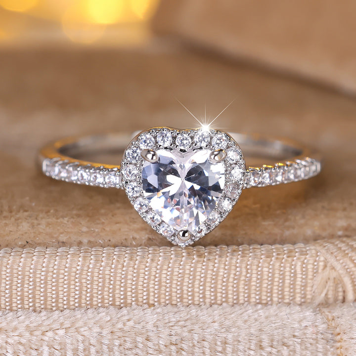 Heart Zircon Ring