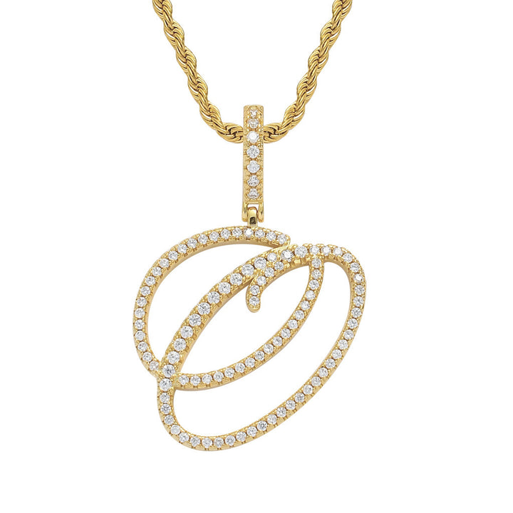 Personalized Letter Zircon Pendant Necklace