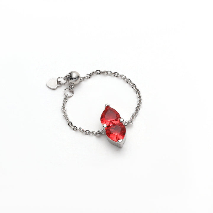 Adjustable Crystal Pull-Chain Ring