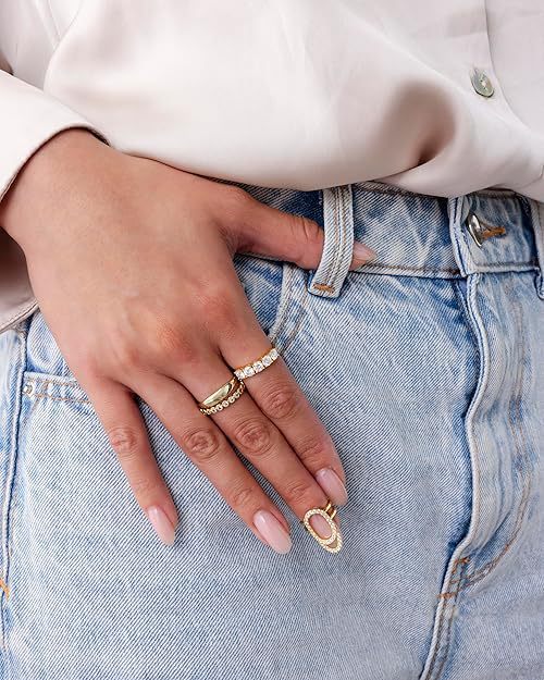 Pavé Zircon Nail Ring
