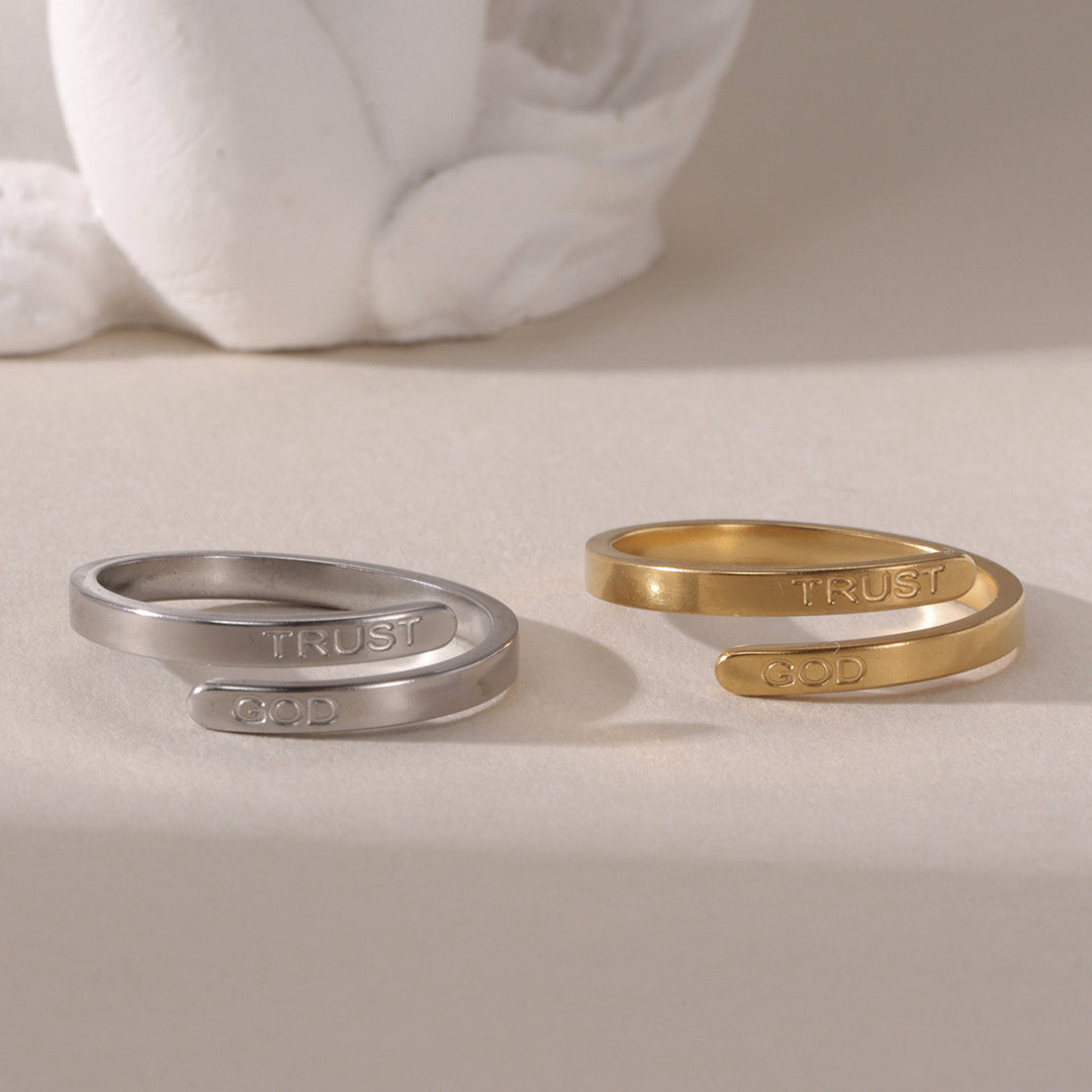 Trust God Inspirational Faith Ring