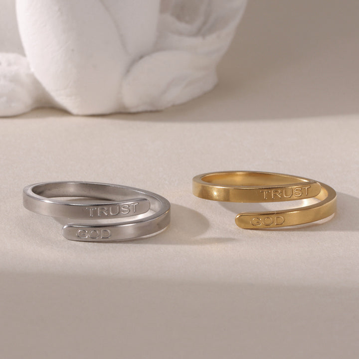 Trust God Inspirational Faith Ring