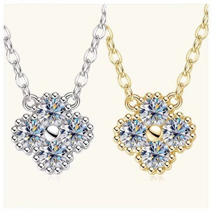 Four-Leaf Clover Zircon Necklace