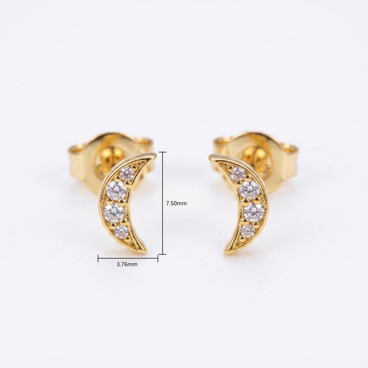 Octagram Zircon Stud Earrings