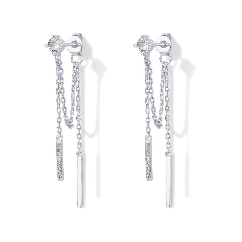 Cubic Zirconia Ball Threader Earscapes