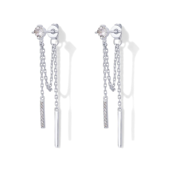 Cubic Zirconia Ball Threader Earscapes