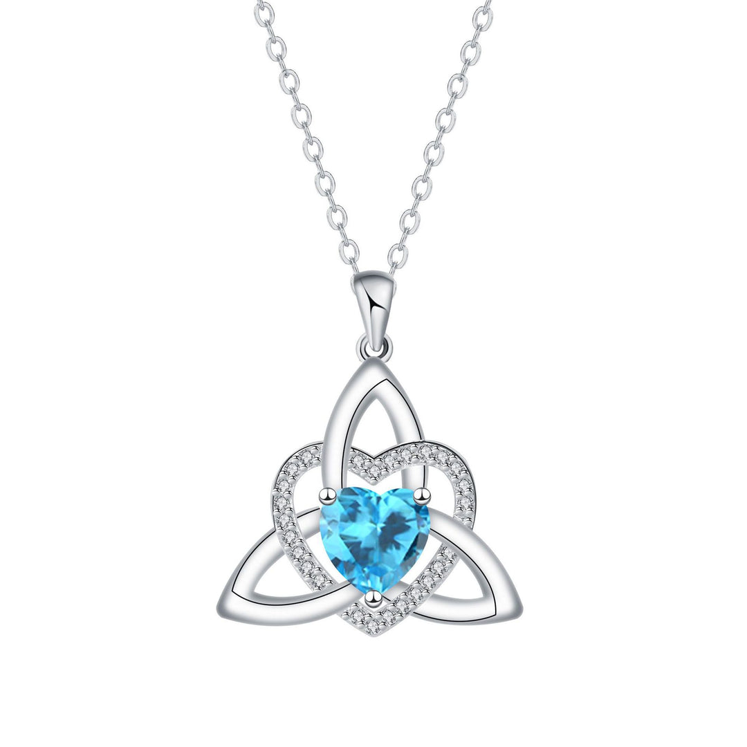 Celtic Heart Birthstone Necklace