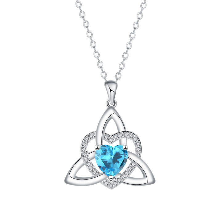 Celtic Heart Birthstone Necklace