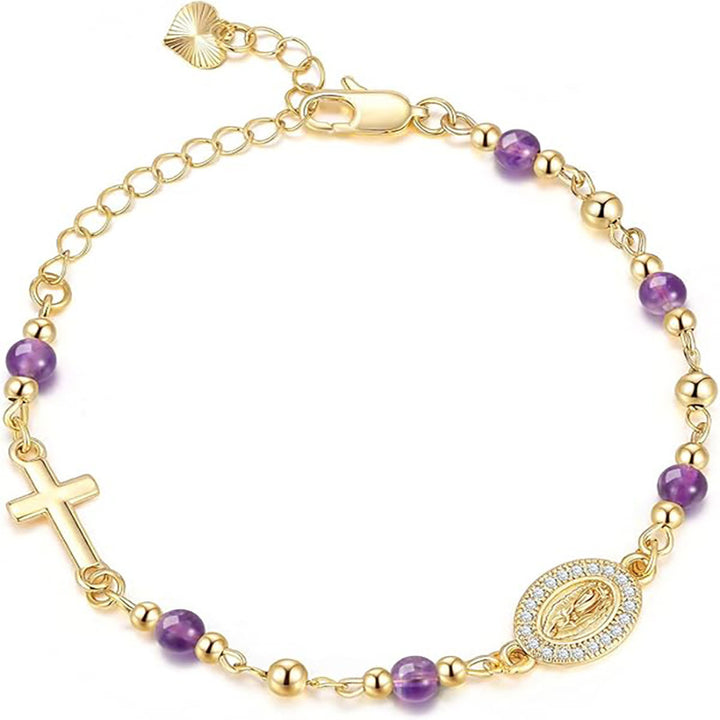 Cross Charm Beaded Bracelet
