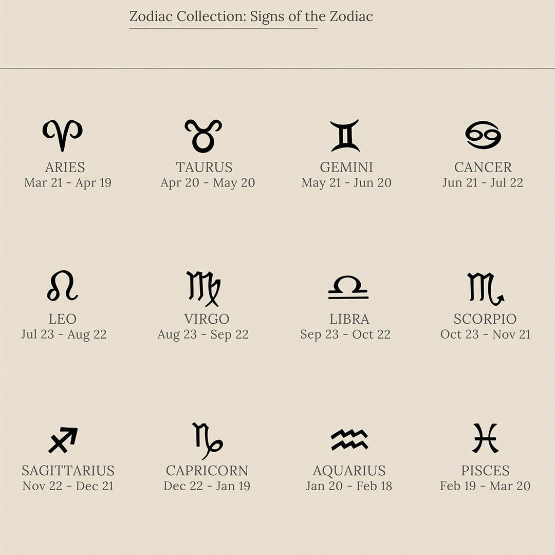 Zodiac Minimal Symbol Stud Earrings