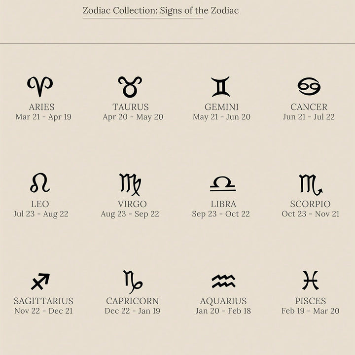Zodiac Minimal Symbol Stud Earrings