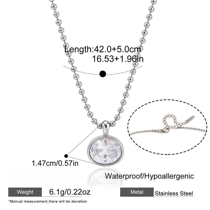 Luminous Bezel Pendant Necklace