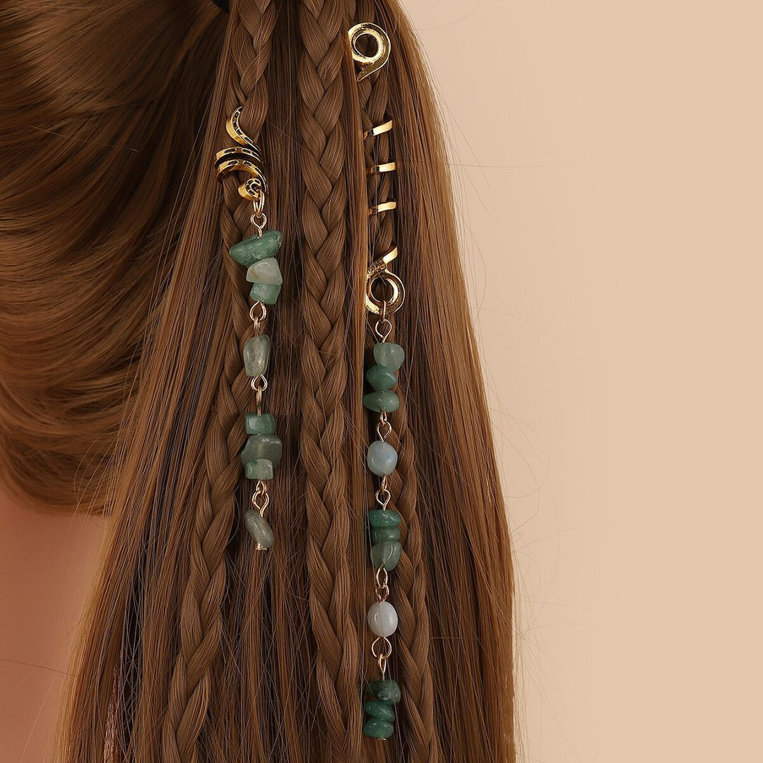 Emerald Bohemian Hair Chain