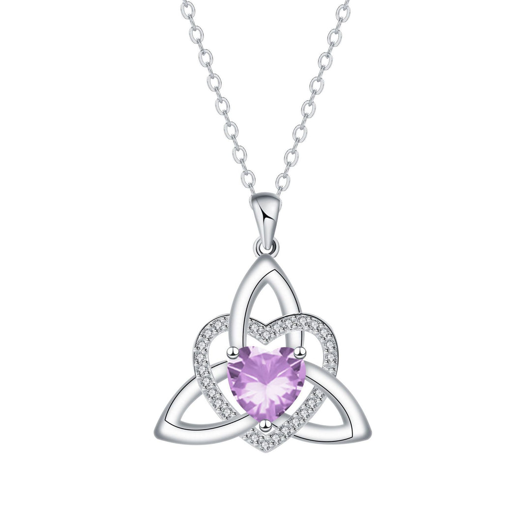 Celtic Heart Birthstone Necklace