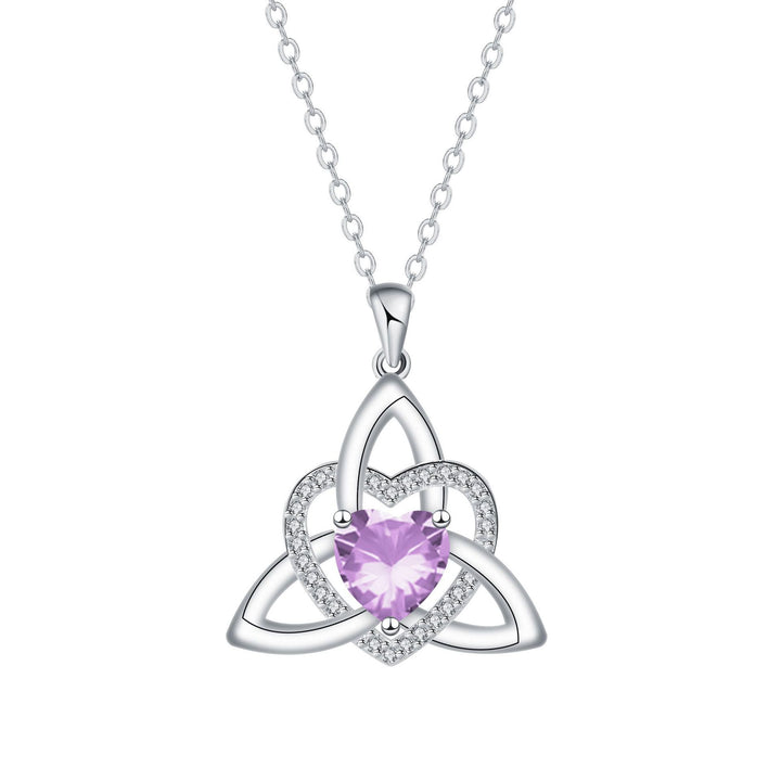 Celtic Heart Birthstone Necklace
