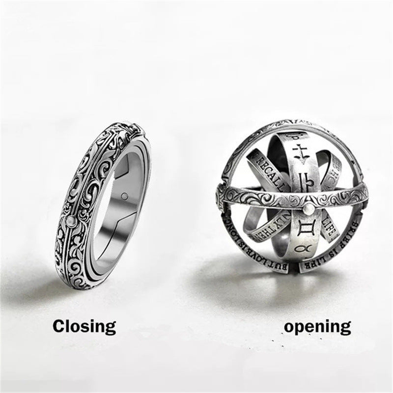 Zodiac Armillary Sphere Ring
