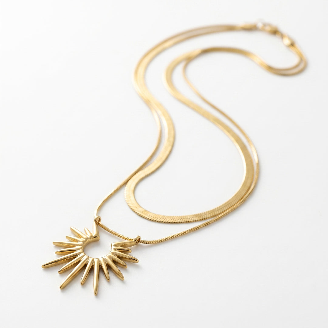 Sunburst Layered Necklace