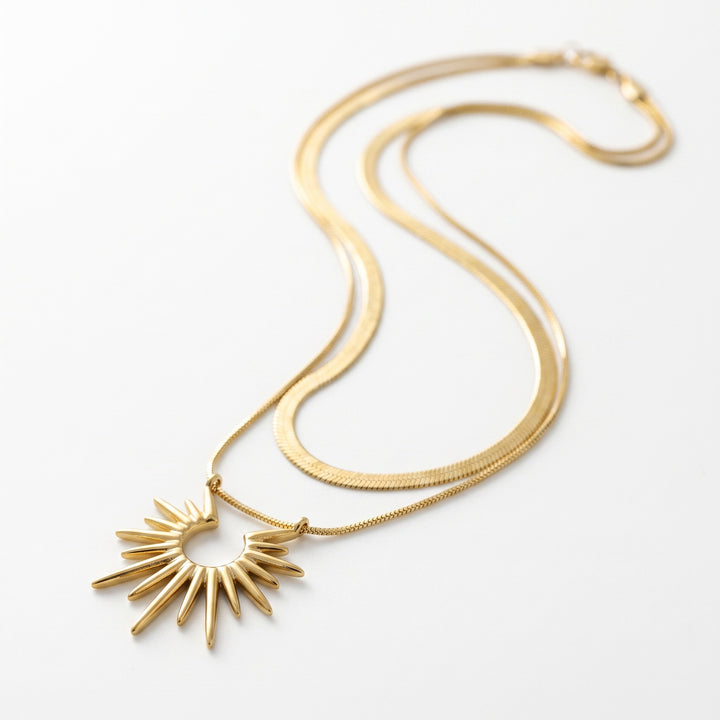 Sunburst Layered Necklace