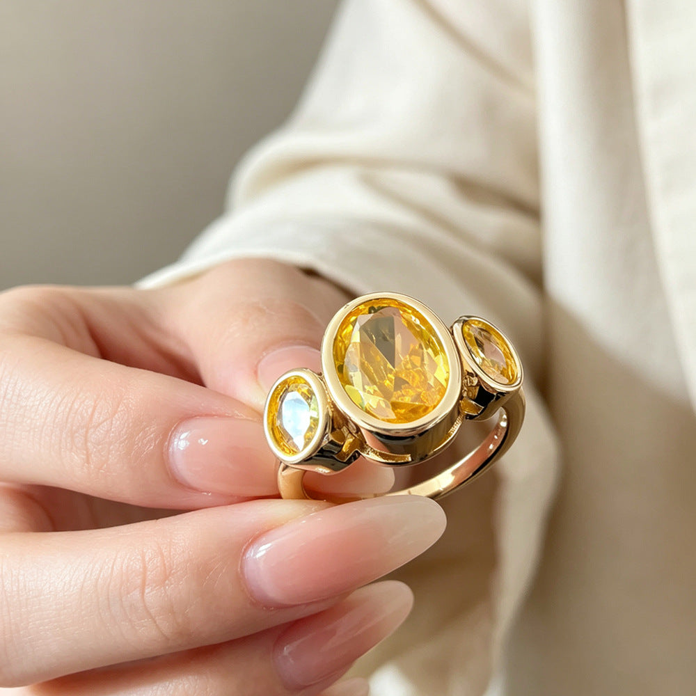 Triple Oval Radiance Ring