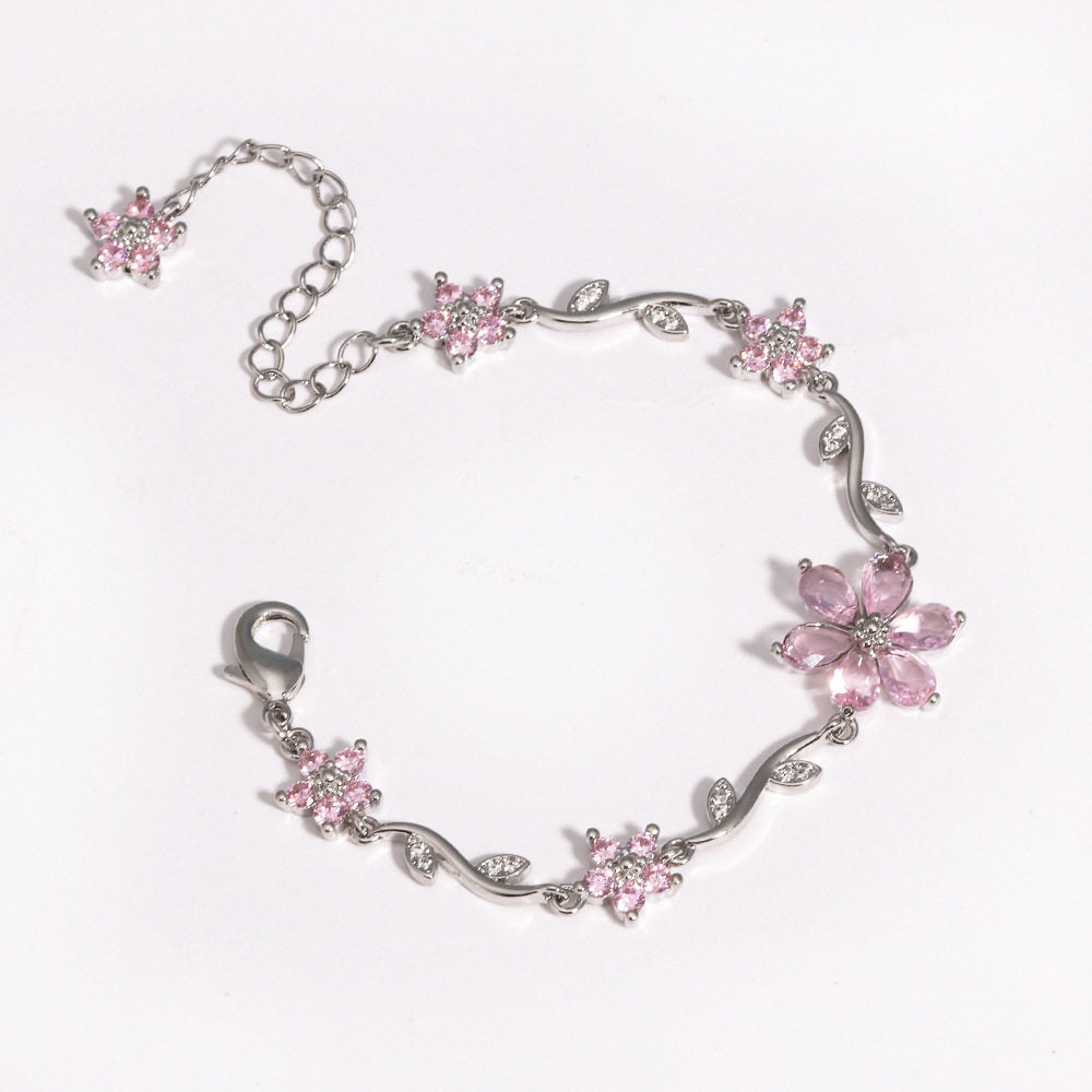 Multicolor Floral Zircon Bracelet