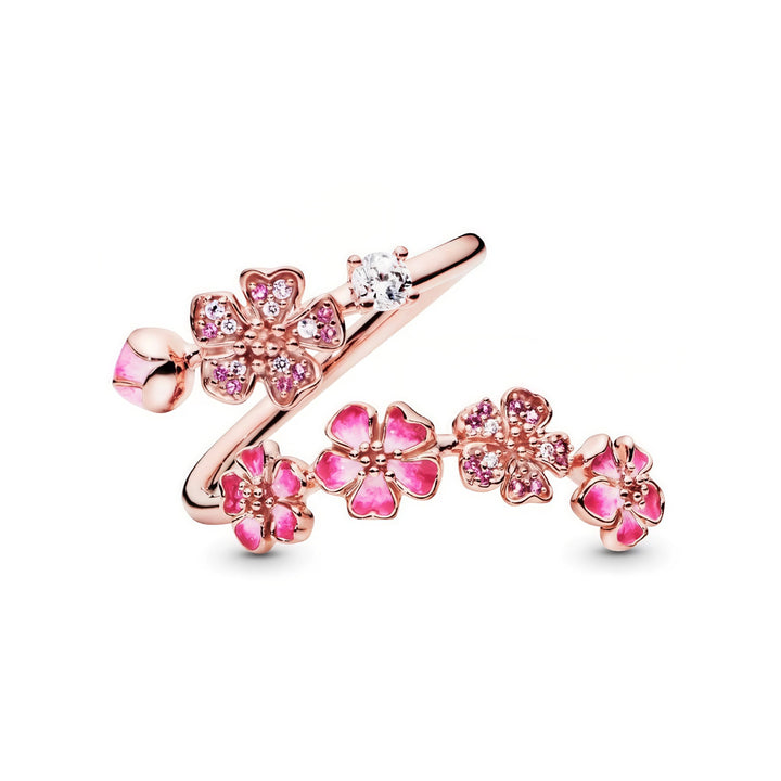 Peach Blossom Zircon Ring