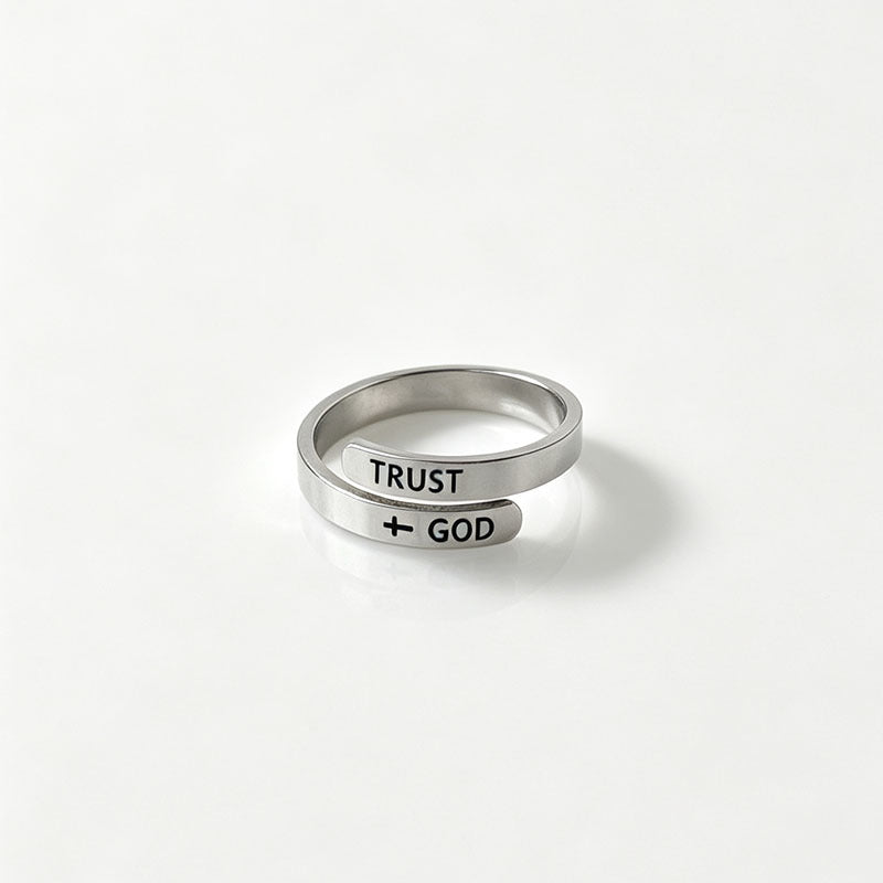 Trust God Inspirational Faith Ring