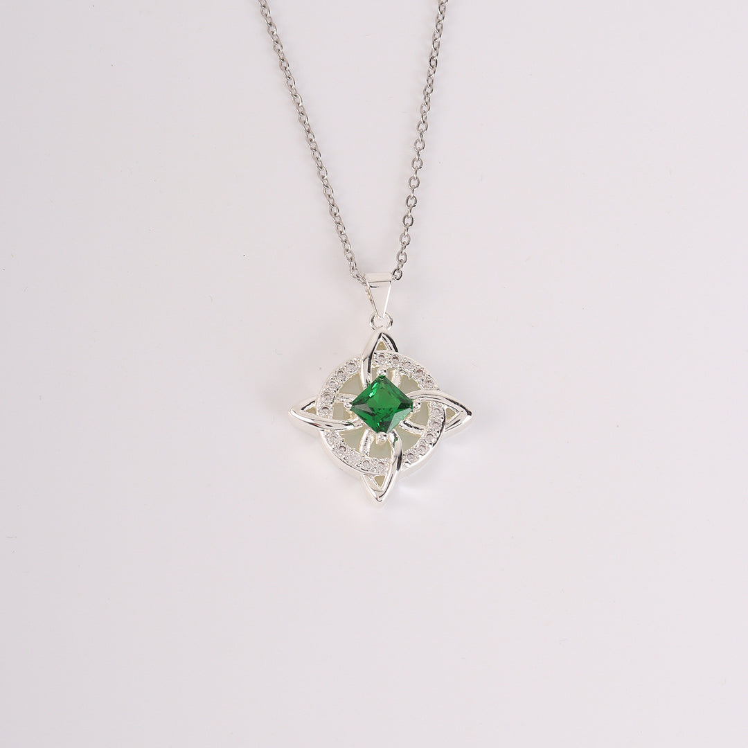 Birthstone Zircon Pendant Necklace