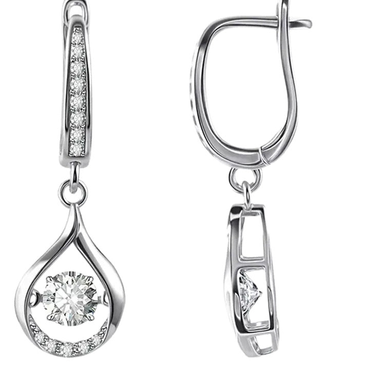 Teardrop Zircon Drop Earrings