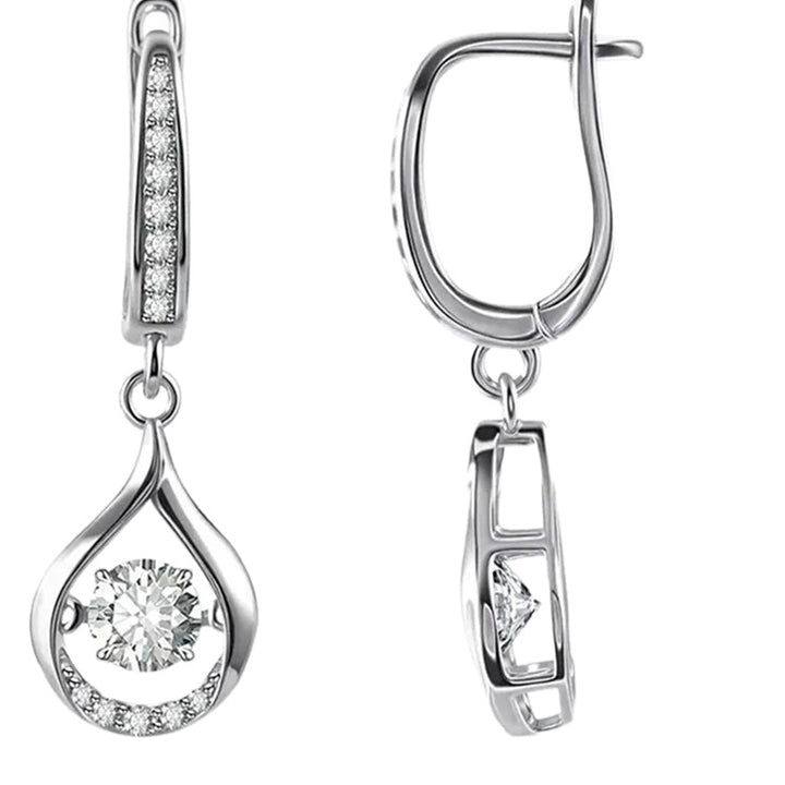 Teardrop Zircon Drop Earrings